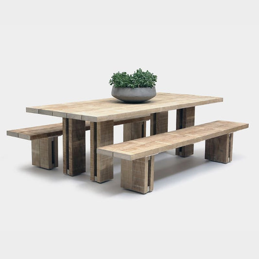 ARTLESS Occidental Accoya Outdoor Dining Table 2" solid accoya wood unfinished