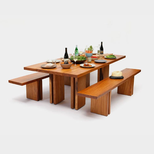 ARTLESS Occidental Tables Dining Table 2" solid afrormosia wood