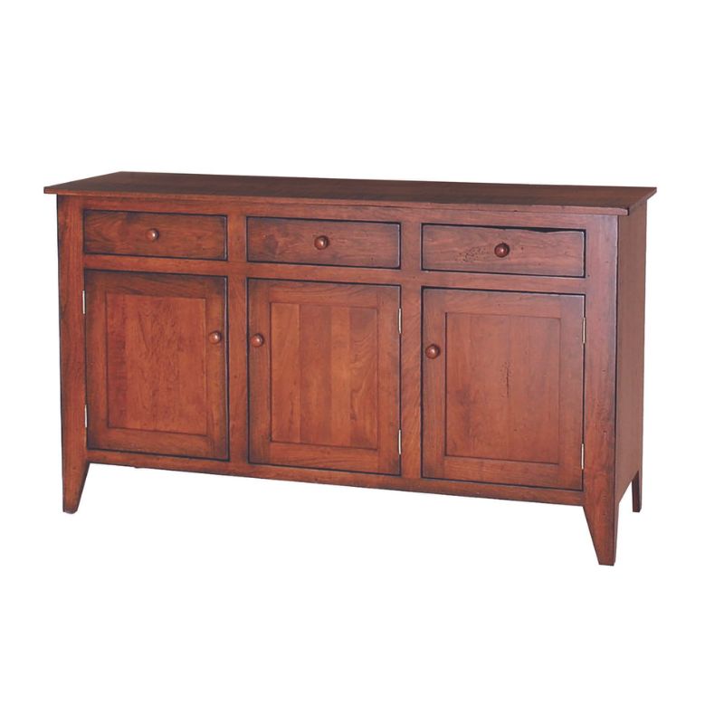 CANAL DOVER FURNITURE Ashville Collection Book cabinet Ashville Hutch with shiplap back and 4-lite mullion doors